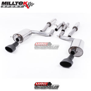 Demi-ligne (CatBack) Sorties Ovales Black - Audi RS6 C6 5.0 V10 Bi-Turbo Quattro - (2008 - 2010) - SSXAU228 - Milltek