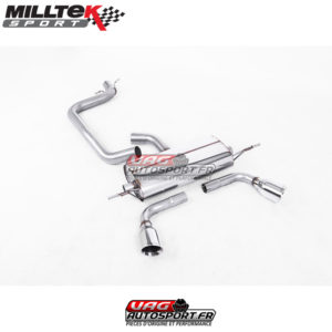 Demi-ligne (CatBack) - Necessite Valance 3.2 V6 - Dual GT100 - Audi TT Mk2 2.0 TFSi 2WD - (2006 - 2011) - SSXAU235 - Milltek