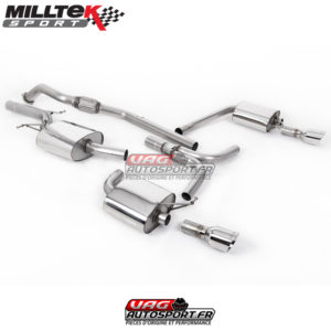 Demi-ligne (CatBack) - Avec silencieux intermédiaire - Sorties Dual GT100 - Audi A5 Sportback 2.0 TFSI - SSXAU317 - Milltek