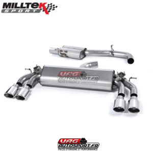 Demi-ligne (CatBack) Sorties Quad Ovales - Audi S3 2.0 TFSI Quattro 3 Portes 8V/8V.2- (Sans FAP) - SSXAU400 - Milltek