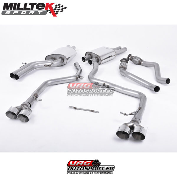 Demi-ligne (CatBack) - Sans silencieux intermédiaire Audi S5 Coupé et Cabriolet 3.0 TFSI B8.5 - (2011+) - SSXAU409 - Milltek