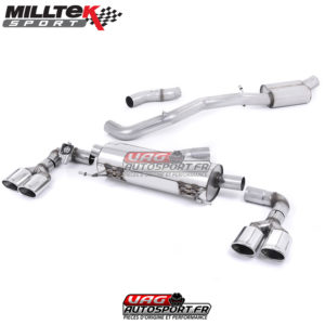 Demi-ligne (CatBack) Sorties Quad Ovales - Audi S1 2.0 TFSI Quattro - (2014 - 2018) - SSXAU487 - Milltek