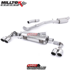 Demi-ligne (CatBack) Sorties Quad GT80 - Audi S1 2.0 TFSI Quattro - (2014 - 2018) - SSXAU488 - Milltek