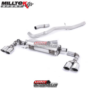 Demi-ligne (CatBack) - Sans silencieux intermédiaire - Sorties Quad Ovales - Audi S1 2.0 TFSI Quattro - (2014 - 2018) - SSXAU491 - Milltek
