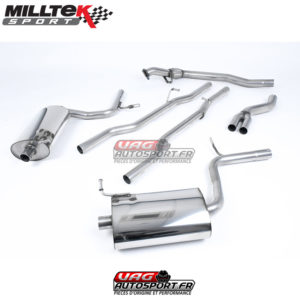 Demi-ligne (CatBack) - Sans silencieux intermédiaire - Sorties Dual GT90 - Audi A4 1.8T B6 Quattro Saloon - Avant 163cv - SSXAU509 - Milltek