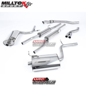 Demi-ligne (CatBack) - Avec silencieux intermédiaire - Boite Manuelle uniquement - Sorties GT100 - Audi A4 2.0 TFSI B7 Quattro et DTM - SSXAU514 - Milltek