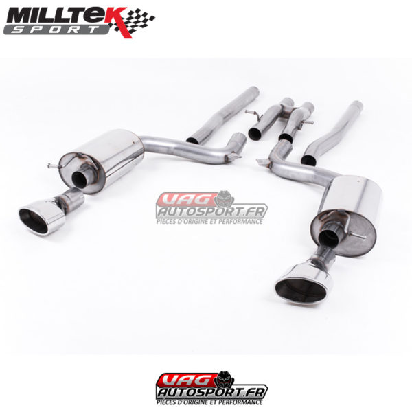 Demi-ligne (CatBack) - Sans silencieux intermédiaire - Sorties Ovales - Audi RS6 C6 5.0 V10 Bi-Turbo Quattro - (2008 - 2010) - SSXAU602 - Milltek