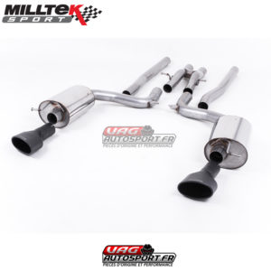 Demi-ligne (CatBack) - Sans silencieux intermédiaire - Sorties Ovales Black - Audi RS6 C6 5.0 V10 Bi-Turbo Quattro - (2008 - 2010) - SSXAU603 - Milltek