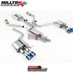 Demi-ligne (CatBack) - Avec silencieux Arrière - Sorties Quad GT100 Titane Burnt - Audi SQ5 3.0 TFSI Supercharged - (2013 - 2016) - SSXAU670 - Milltek