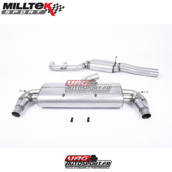 Demi-ligne (CatBack) - Avec silencieux intermédiaire et sans valves silencieux Ar Audi RS3 Sportback (8V MQB) - SSXAU718 - Milltek