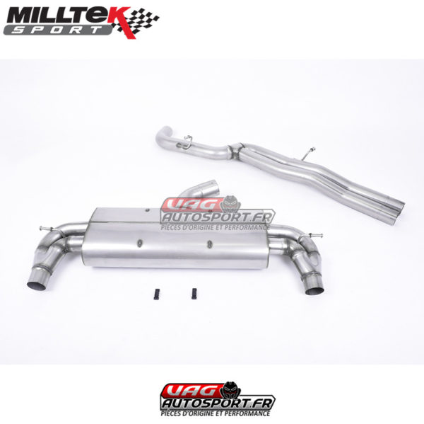 Demi-ligne (CatBack) - Sans silencieux intermédiaire et sans valves silencieux Ar - Sorties Ovales - Audi RS3 Sportback (8V MQB) - SSXAU719 - Milltek