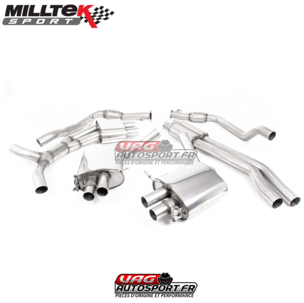 Demi-ligne (Cat-Back) Sorties Ovales Black - Audi RS5 B9 2.9 V6 Turbo Coupe - (Sans FAP) - SSXAU754 - Milltek