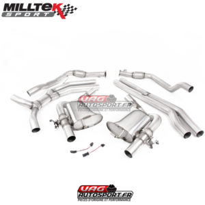Demi-ligne (CatBack) - Sans silencieux intermédiaire - Silencieux Arrière Race - Sorties Ovales Titane - Audi RS5 B9 2.9 V6 Turbo Coupe - (Sans FAP) - SSXAU811 - Milltek