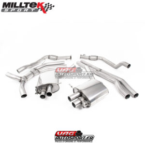 Demi-ligne (CatBack) - Sans silencieux intermédiaire - Silencieux Arrière Road - Sorties Ovales Titane - Audi RS5 B9 2.9 V6 Turbo Coupe - (Sans FAP) - SSXAU813 - Milltek