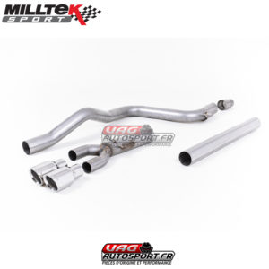 Demi-ligne (CatBack) - Sans silencieux intermédiaire Seat Leon FR 2.0 TDI 150cv et 5 Portes - (2013+) - SSXSE155 - Milltek