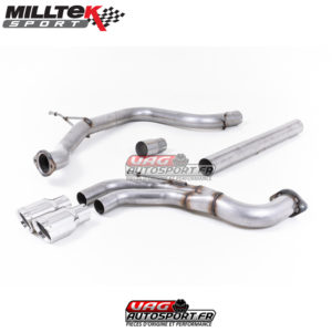 Demi-ligne (CatBack) - Sans silencieux intermédiaire Seat Leon FR 2.0 TDI 184cv SC et 5 Portes- (2013+) - SSXSE161 - Milltek