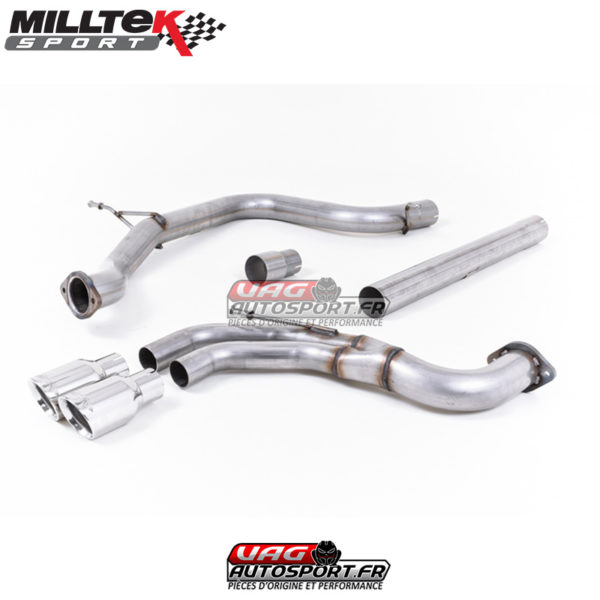 Demi-ligne (CatBack) - Sans silencieux intermédiaire Seat Leon FR 2.0 TDI 184cv SC et 5 Portes- (2013+) - SSXSE161 - Milltek