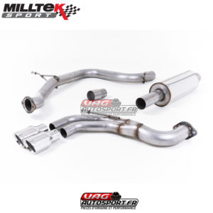 Demi-ligne (CatBack) - Avec silencieux intermédiaire - Homologué Seat Leon FR 2.0 TDI 184cv SC et 5 Portes- (2013+) - SSXSE162 - Milltek