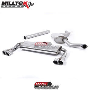 Demi-ligne (CatBack) Sorties Quad GT80 - Seat Leon Cupra 280 2.0 TSI 280 / 290 cv - (Sans FAP) - SSXSE166 - Milltek