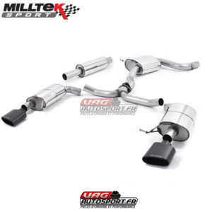 Demi-ligne (CatBack) Sorties Ovales Black Cerakote - Seat Leon Cupra ST 2.0 TSI 280 / 290 cv - (Sans FAP) - (2015+) - SSXSE169 - Milltek
