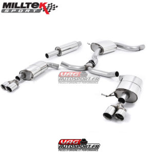 Demi-ligne (CatBack) Sorties Quad GT80 - Seat Leon Cupra ST 2.0 TSI 280 / 290 cv - (Sans FAP) - (2015+) - SSXSE170 - Milltek