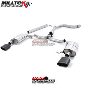 Demi-ligne (CatBack) - Sans silencieux intermédiaire - Sorties Ovales Black Cerakote - Seat Leon Cupra ST 2.0 TSI 280 / 290 cv - (Sans FAP) - (2015+) - SSXSE173 - Milltek