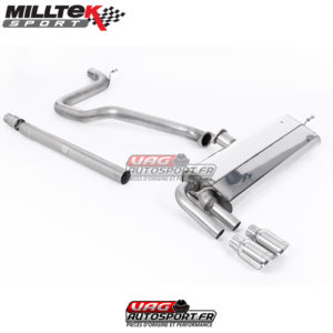 Demi-ligne (CatBack) - Sans silencieux primaire Seat Leon FR 1.4 TSI SC et 5 Portes- (2013+) - SSXSE186 - Milltek