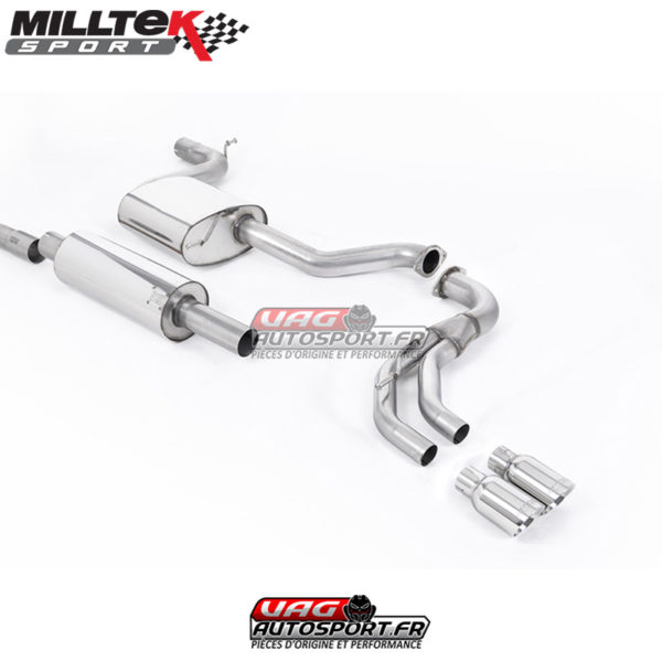 Demi-ligne (CatBack) Sans silencieux arrière Seat Leon FR 1.8 TSI 180PS SC et 5 Portes - (2013+) - SSXSE191 - Milltek