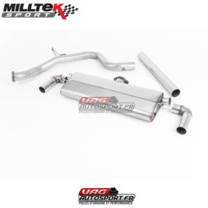 Demi-ligne (CatBack) - Sans silencieux primaire - Sans silencieux intermédiaire - Sorties Ovales Black Cerakote - Seat Leon Cupra 300 2.0 TSI - (Sans FAP) - SSXSE210 - Milltek