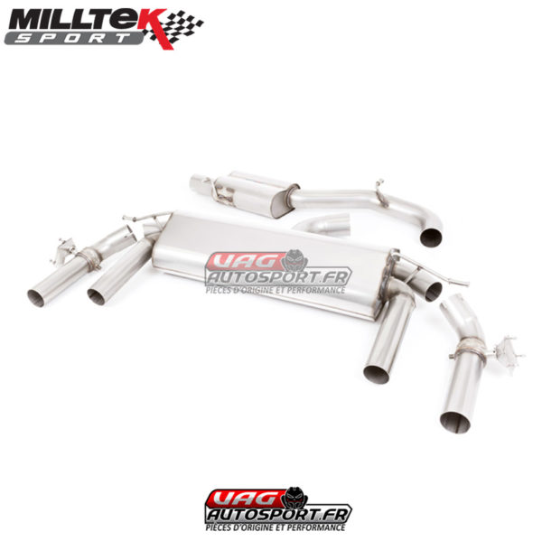 Ligne après FAP Homologué - Sorties Quad GT100 Titane Burnt - Seat Ateca Cupra 300 4Drive (FAP) (2019+) - SSXSE226 - Milltek
