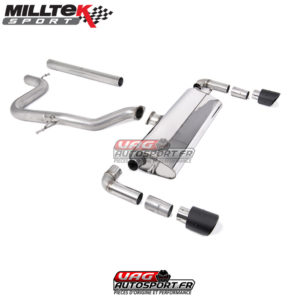 Demi-ligne (CatBack) - Sans silencieux intermédiaire - Sorties Dual Jet-100 Carbone - Seat Leon Cupra R 310cv - (2018+) - SSXSE244 - Milltek