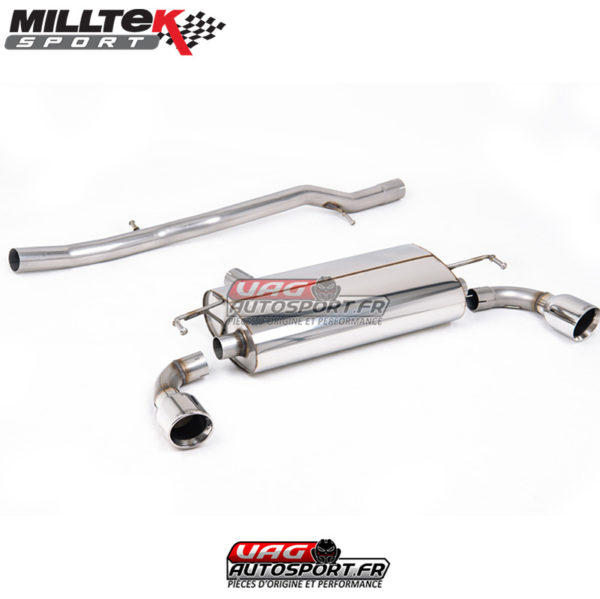 Demi-ligne (CatBack) - Sans silencieux intermédiaire - Sorties Jet 100 - VW Golf Mk4 R32 3.2 V6 4WD - SSXVW025 - Milltek