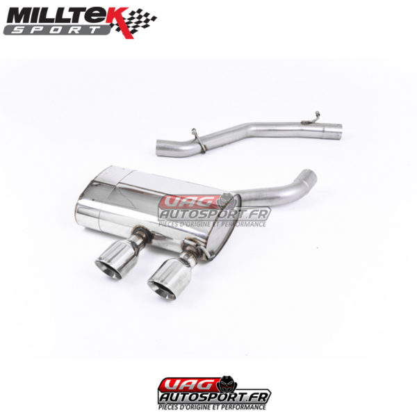 Demi-ligne (CatBack) - Sans silencieux intermédiaire - Sorties Dual GT100 - VW Golf MK5 R32 3.2 V6 - SSXVW133 - Milltek