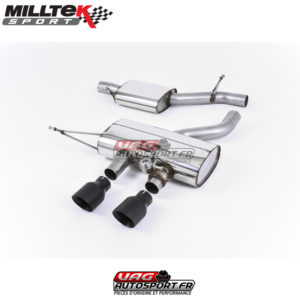Demi-ligne (Cat-Back) Sorties Dual GT100 Black - VW Golf Mk6 R 2.0TSI EA113 270cv - SSXVW139 - Milltek