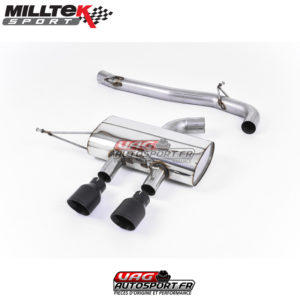 Demi-ligne (CatBack) - Sans silencieux intermédiaire - Ligne Race 76 mm - Sorties Dual GT100 Black - VW Golf Mk6 R 2.0TSI EA113 270cv - SSXVW217 - Milltek