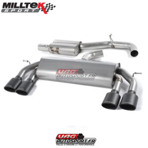 Demi-ligne (CatBack) - Avec silencieux intermédiaire - Sans Valve sur le silencieux Arrière VW Golf MK7 R 2.0 TSI EA888.3 300cv - 76.2mm - SSXVW309 - Milltek