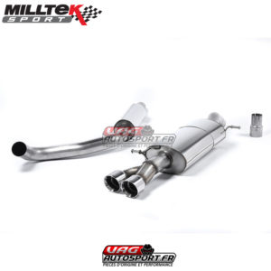 Demi-ligne (CatBack) - Avec silencieux intermédiaire VW Polo GTI 1.8 TSI 192cv (3 et 5 Portes) - SSXVW322 - Milltek
