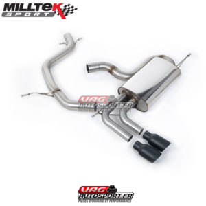 Demi-ligne (CatBack) - Sans silencieux intermédiaire - Homologué - Sorties Twin GT80 Cerakote Black - VW Golf Mk5 GTi Edition 30 2.0 TFSI 230cv EA113 - SSXVW328 - Milltek