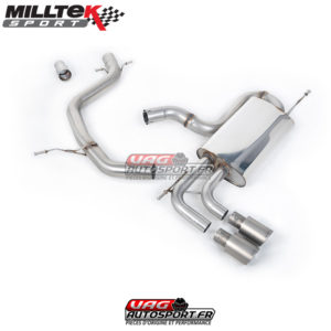 Demi-ligne (CatBack) - Sans silencieux intermédiaire - Sorties Twin GT80 Titane - VW Golf Mk6 GT 1.4 TSI 160cv - (2009 - 2013) - SSXVW337 - Milltek