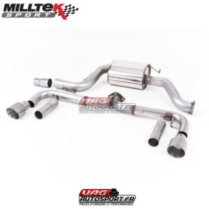 Demi-ligne (CatBack) - Sans silencieux intermédiaire - Sorties Dual GT100 Titane - VW Beetle 2.0 TSI (Chassis A5) - (2011+) - SSXVW344 - Milltek
