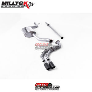 Demi-ligne (CatBack) / FAP - Sans silencieux primaire - Avec silencieux intermèdiaire - Sans silencieux arrière - Look GTD - Nécessite valance Golf MK7.5 GTD - Sorties Dual Jet-90 Carbone - VW Golf Mk7.5 1.5 TSI Evo GT & R-Line - SSXVW522 - Milltek