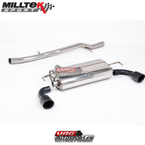 Demi-ligne (CatBack) - Sans silencieux intermédiaire - Sorties GT100 Noir Cerakote - VW Golf Mk4 R32 3.2 V6 4WD - SSXVW689 - Milltek
