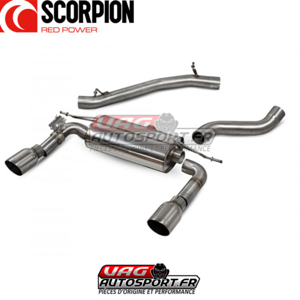 Cat-back sans intermédiaire avec valves AUDI TT MK3 (8S) 2.0 TFSi Quattro - SAUS085 - Scorpion – Image 3