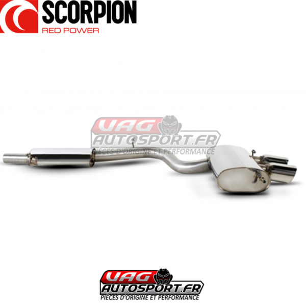 Demi-ligne d'échappement avec silencieux intermédiaire (CATBACK) Scorpion VW Golf 5 R32 3.2 VR6 250cv- SVW039 - Scorpion – Image 3