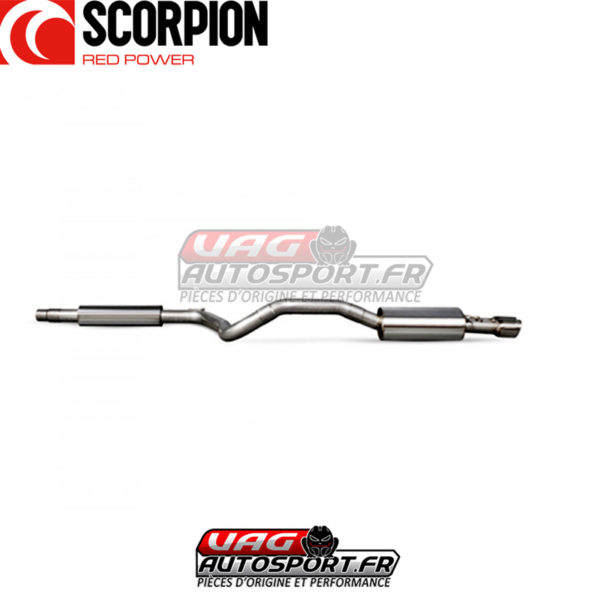 Demi-ligne / Cat-back avec intermédiaire d'échappement et sorties polies pour VW Polo Gti 1.8T 9n3 150cv/180cv- SVW052 - Scorpion – Image 3