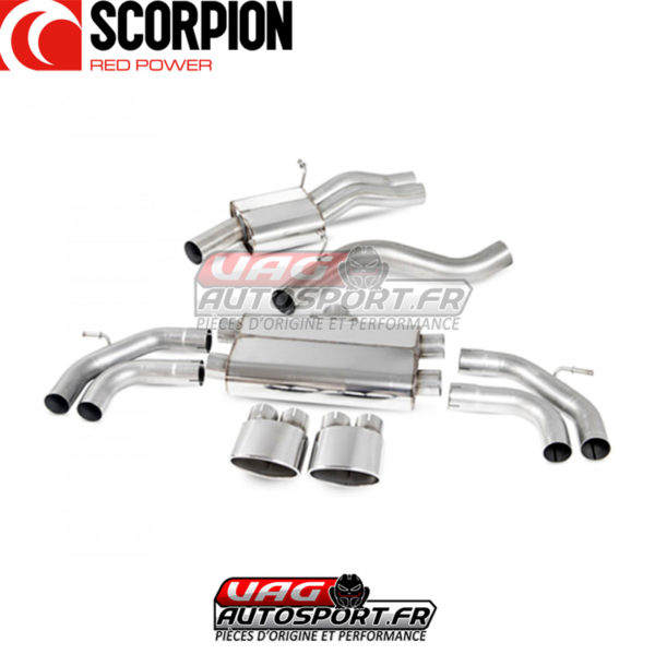 Demi-ligne d'échappement inox pour Audi RS3 8V SEDAN - 2.5 TFSI MQB - SAU084 - Scorpion – Image 3