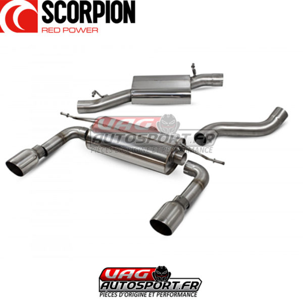 Cat-back inox (ligne après cata) avec intermédiaire sans valves AUDI TT MK3 (8S) QUATTRO - 2.0 TSI EA888.3 - SAU086 - Scorpion – Image 3