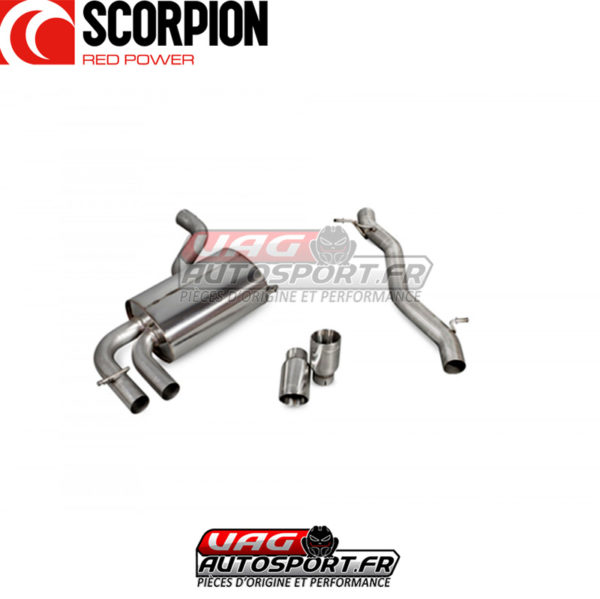 Cat-back d'échappement inox (sans silencieux intermédiaire) pour AUDI S3 8P 2.0 TFSI QUATTRO - SAUS074 - Scorpion – Image 4