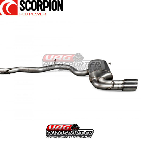 Cat-back d'échappement inox (sans silencieux intermédiaire) pour AUDI S3 8P 2.0 TFSI QUATTRO - SAUS074 - Scorpion – Image 3