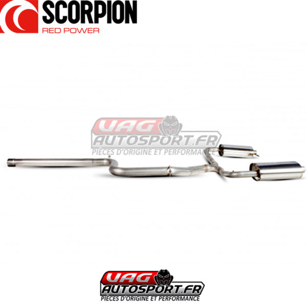 Cat-back avec suppression du silencieux intermédiaire Scorpion pour SKODA Octavia 3 vRS 2.0 TSi - SSKS003 – Image 3